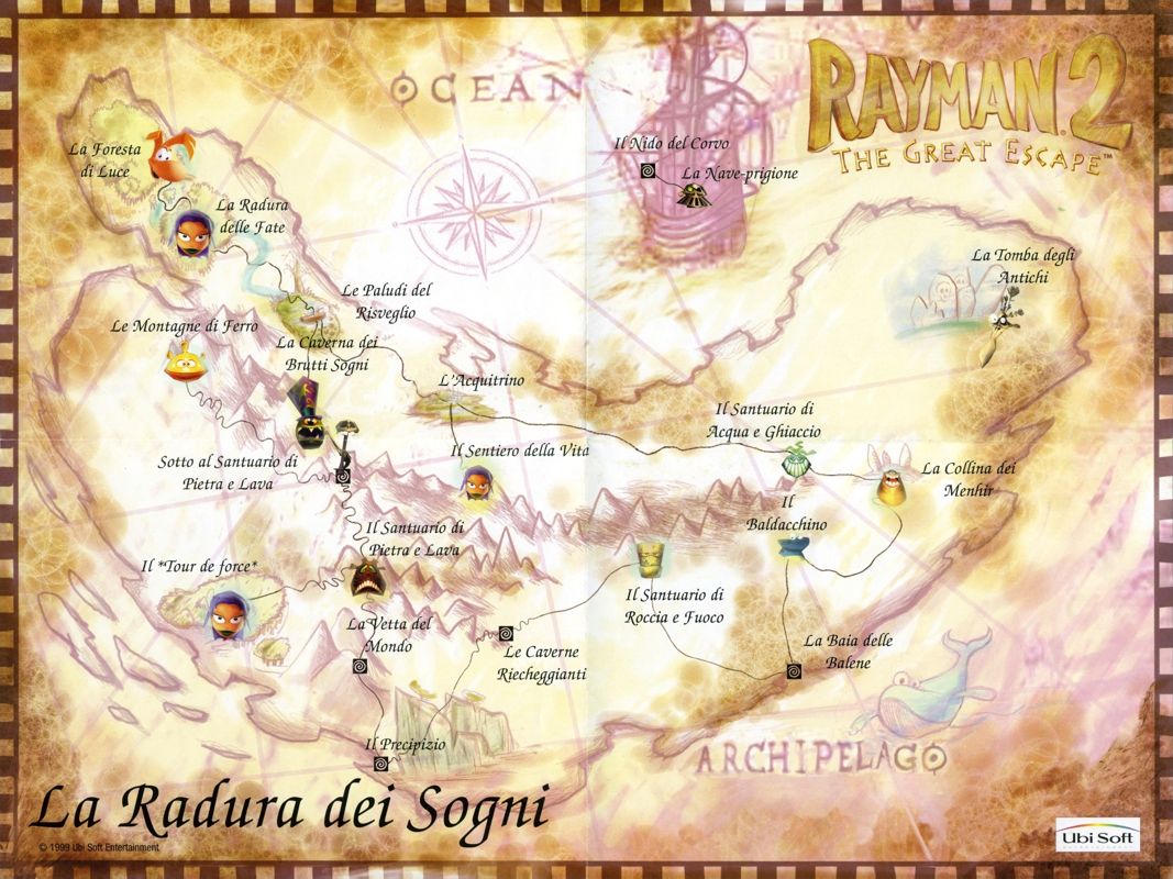 Map for Rayman 2: The Great Escape (Windows)