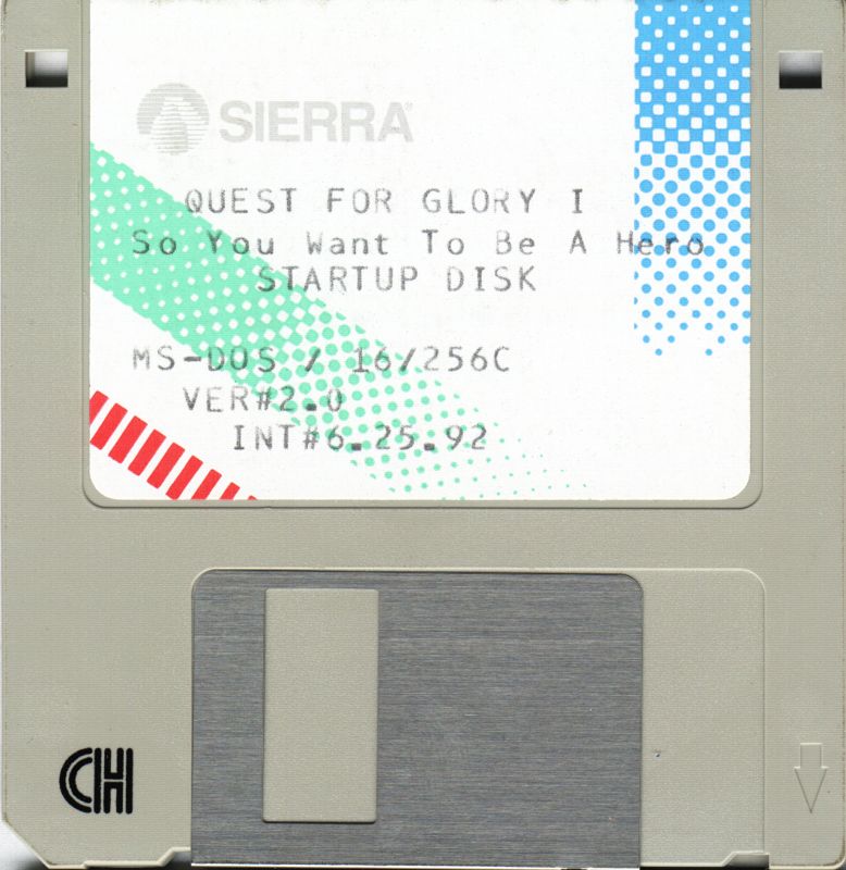 Media for Quest for Glory I: So You Want To Be A Hero (DOS): Startup Disk