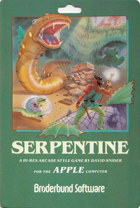 Front Cover for Serpentine (Apple II) (Apple //e version)