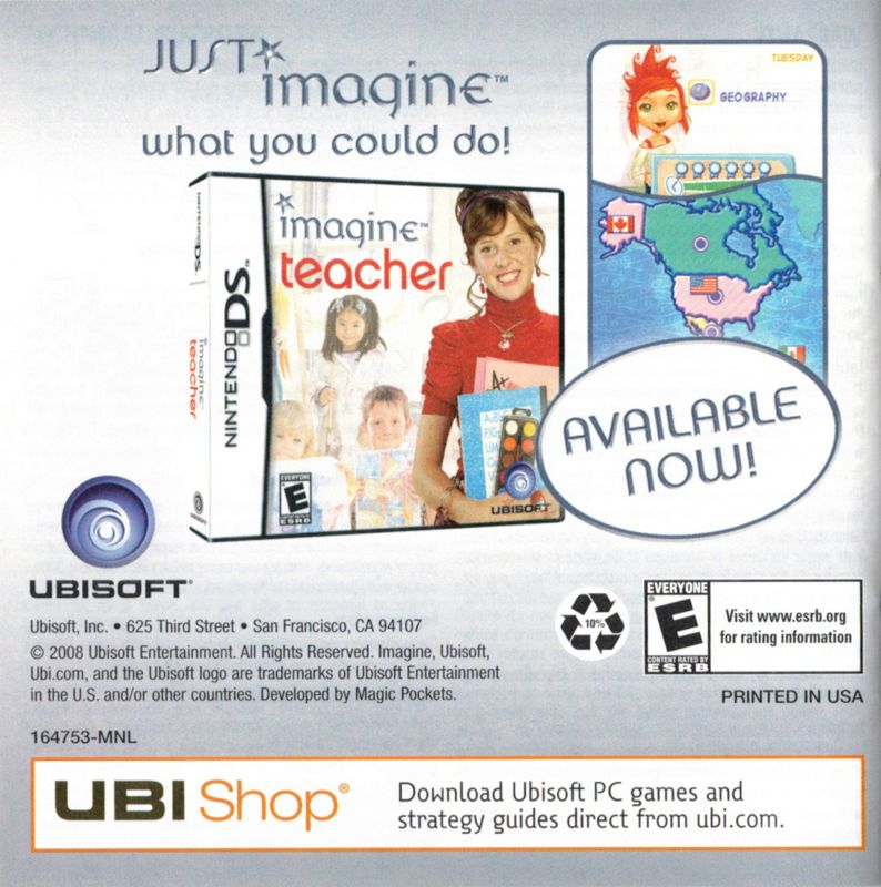 Imagine Interior Designer Cover Or Packaging Material MobyGames   9528459 Imagine Interior Designer Nintendo Ds Manual 