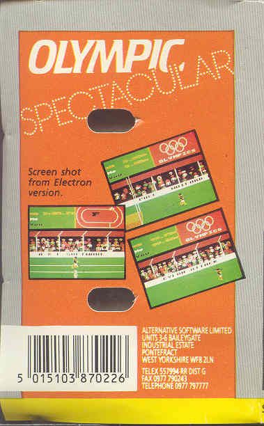 Back Cover for Micro Olympics (ZX Spectrum)