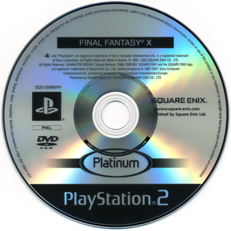 Media for Final Fantasy X (PlayStation 2) (Platinum release (Square Enix Ltd))