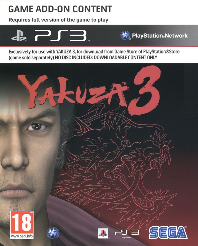 Other for Yakuza 3 (PlayStation 3): DLC Card - Front