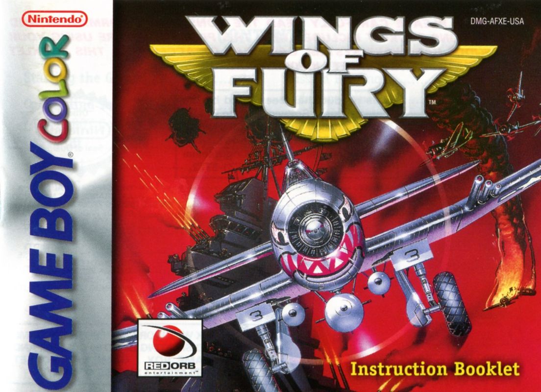 Manual for Wings of Fury (Game Boy Color): Front