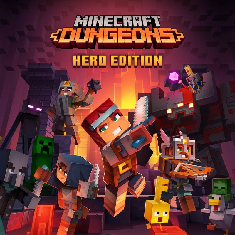 Front Cover for Minecraft Dungeons: Hero Edition (PlayStation 4) (download release)