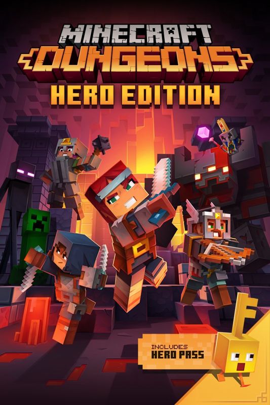 Front Cover for Minecraft Dungeons: Hero Edition (Windows Apps and Xbox One) (download release)