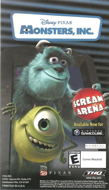 Manual for Disney•Pixar Finding Nemo (GameCube): Back