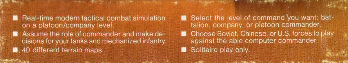 Spine/Sides for Battalion Commander (Commodore 64): Bottom