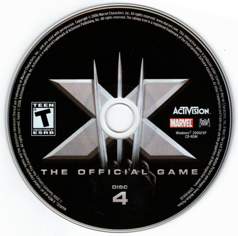 Media for X-Men: The Official Game (Windows): Disc 4