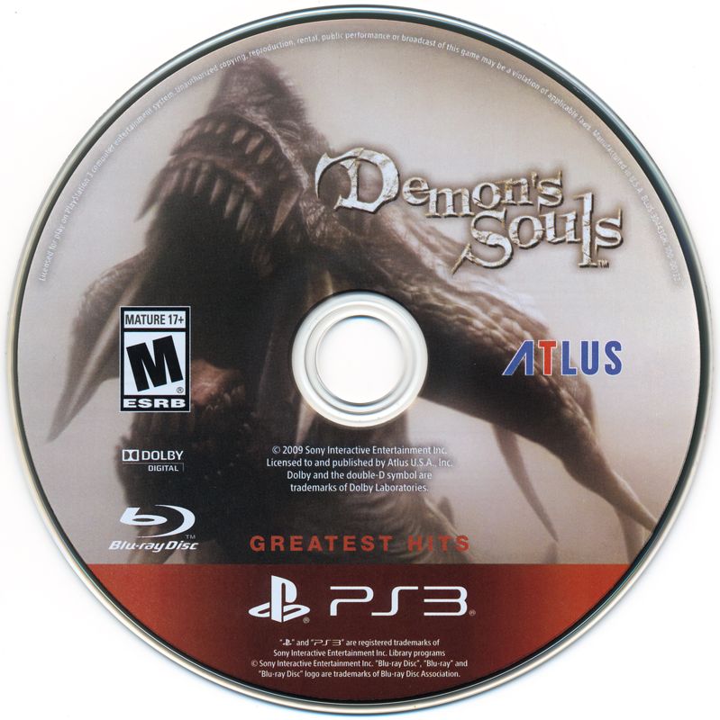 Media for Demon's Souls (PlayStation 3) (Greatest Hits release (no manual included))