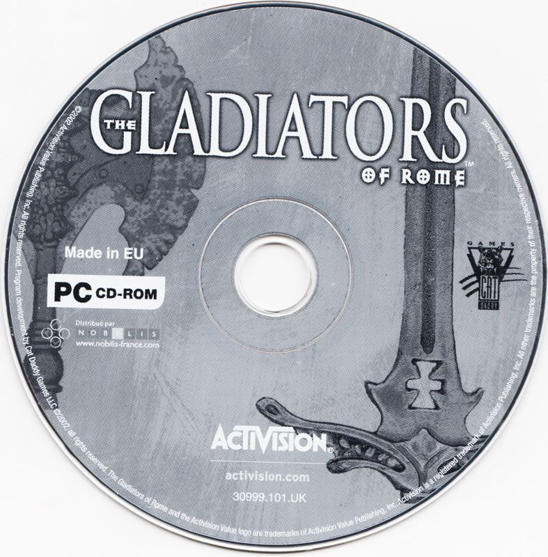 Media for The Gladiators of Rome (Windows) (PDF Manual (game in English, manual in French))