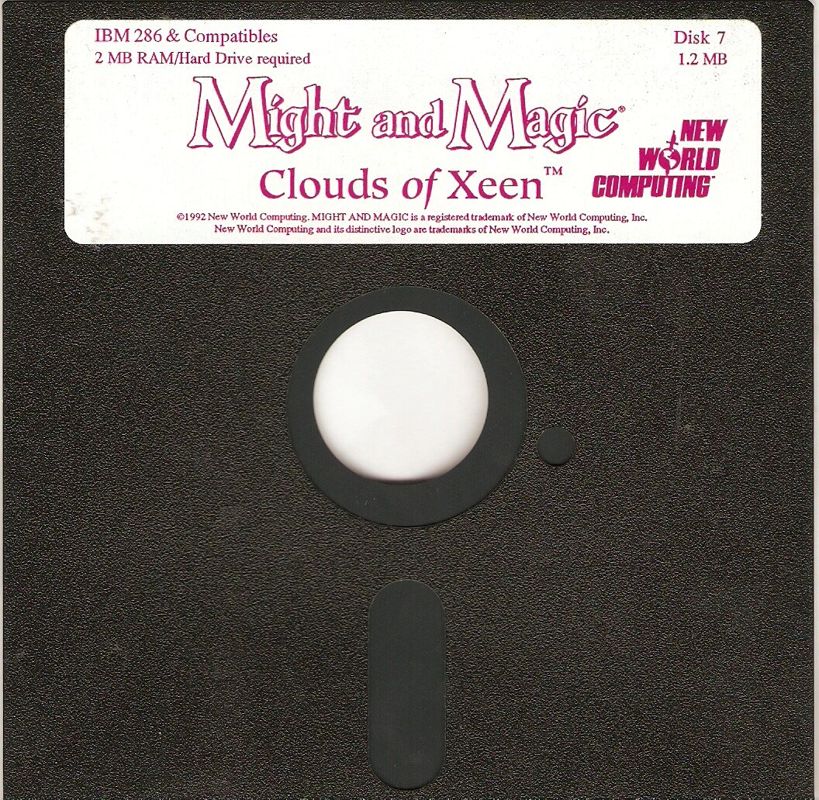 Media for Might and Magic: Clouds of Xeen (DOS) (5.25" disk release): Disk 7