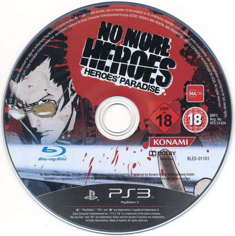 Media for No More Heroes: Heroes' Paradise (PlayStation 3) (General European release)