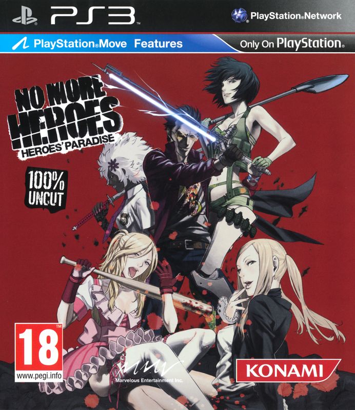 Front Cover for No More Heroes: Heroes' Paradise (PlayStation 3) (General European release)