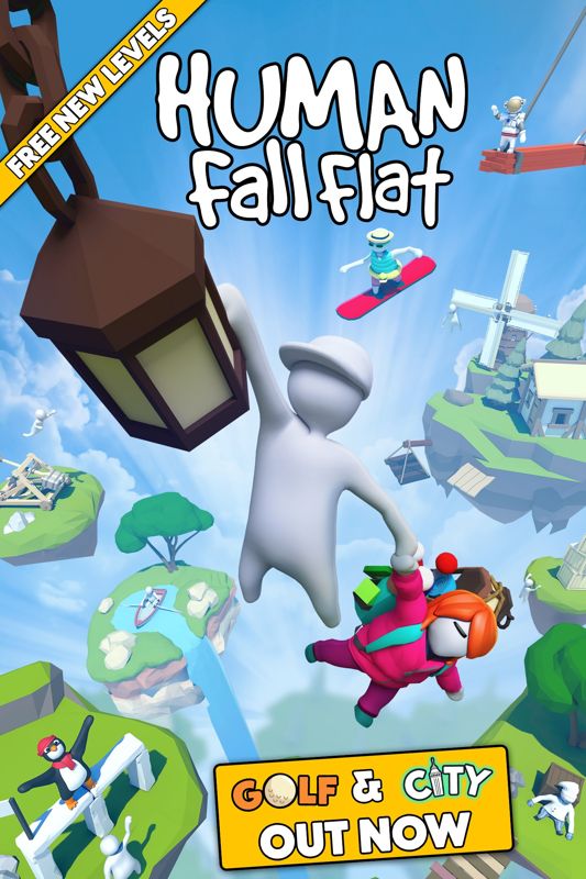 Front Cover for Human: Fall Flat (Xbox One) (download release): Free New Levels: Golf & City