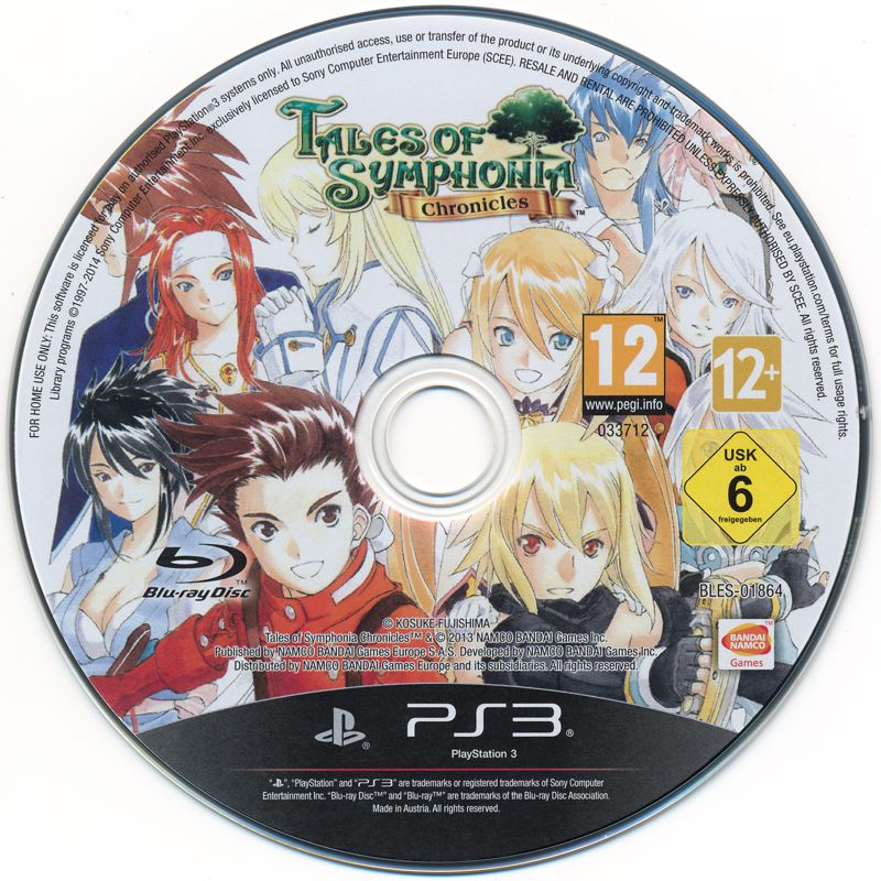 Media for Tales of Symphonia Chronicles (PlayStation 3) (General European release)