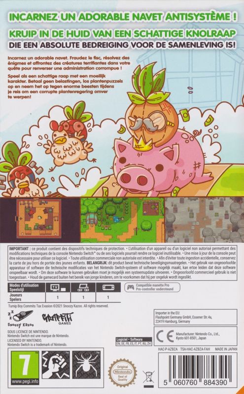 Turnip Boy Commits Tax Evasion cover or MobyGames material packaging 