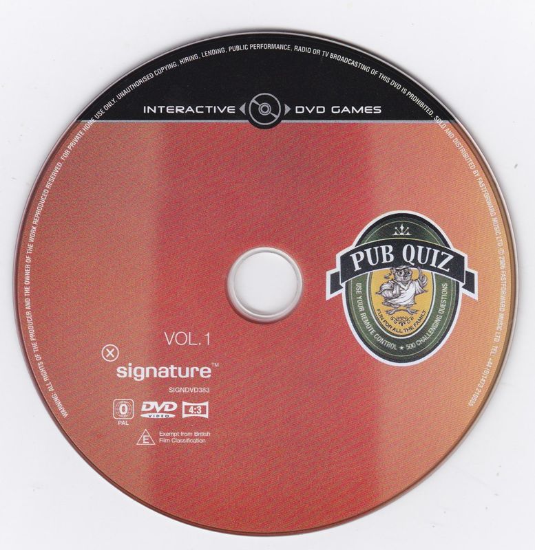 Media for Pub Quiz: Volume 1 (DVD Player)