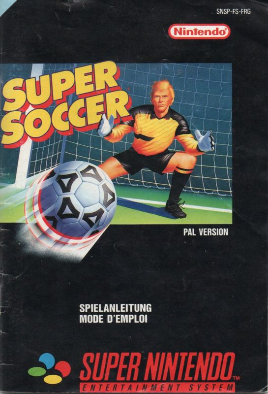 Manual for Super Soccer (SNES) (Swiss Release): Front