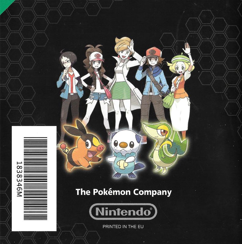 Manual for Pokémon Black Version (Nintendo DS): Back
