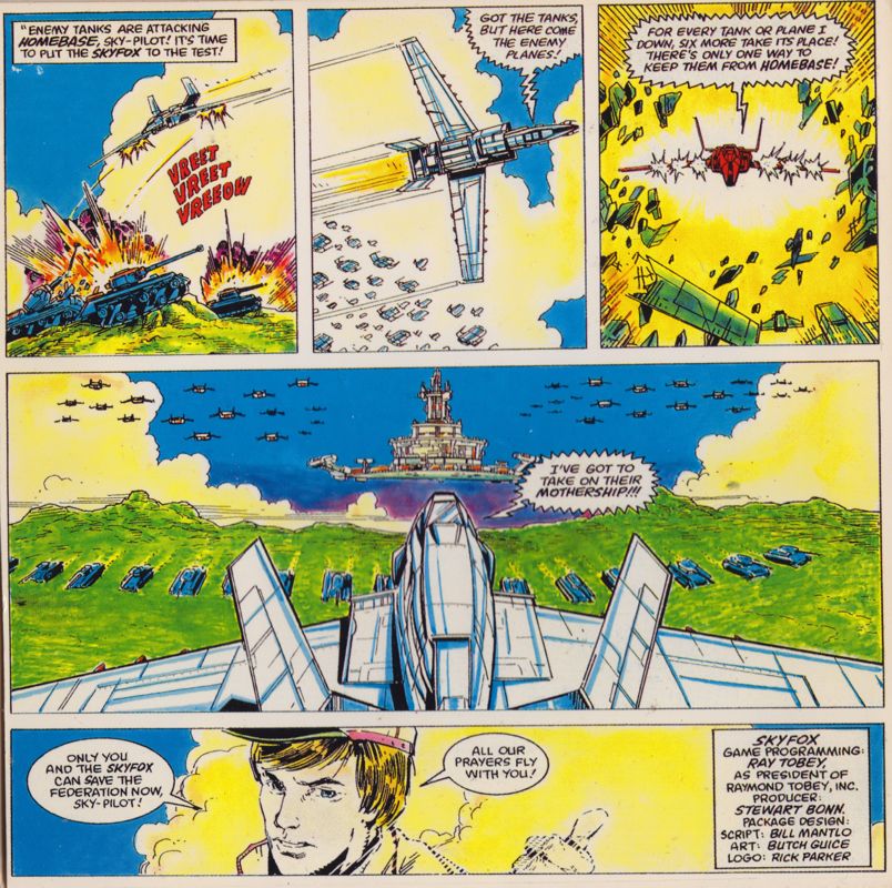 Inside Cover for Skyfox (Apple II): Right