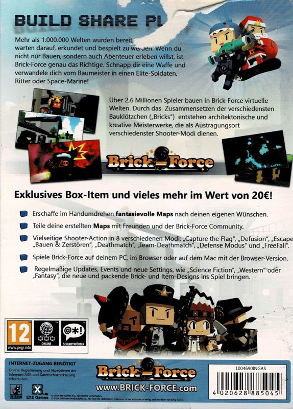 Back Cover for Brick-Force (Windows)