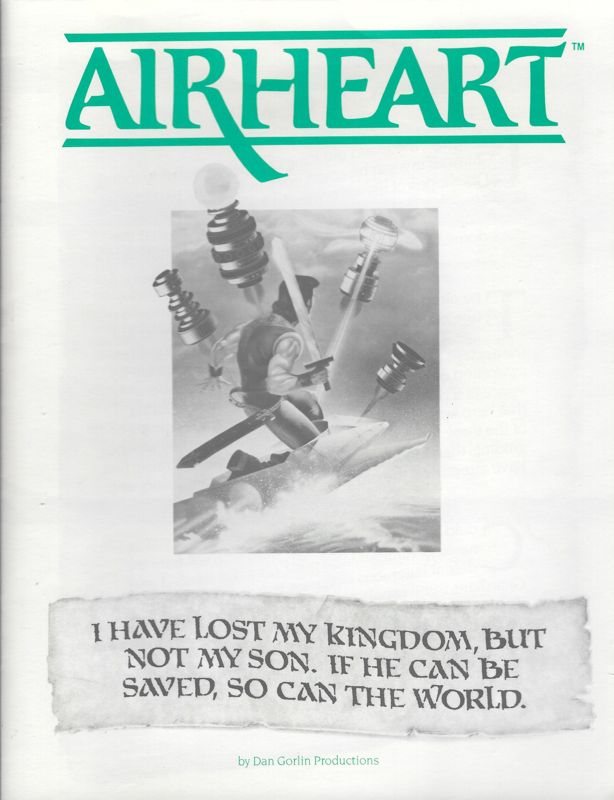 Manual for Airheart (Apple II)