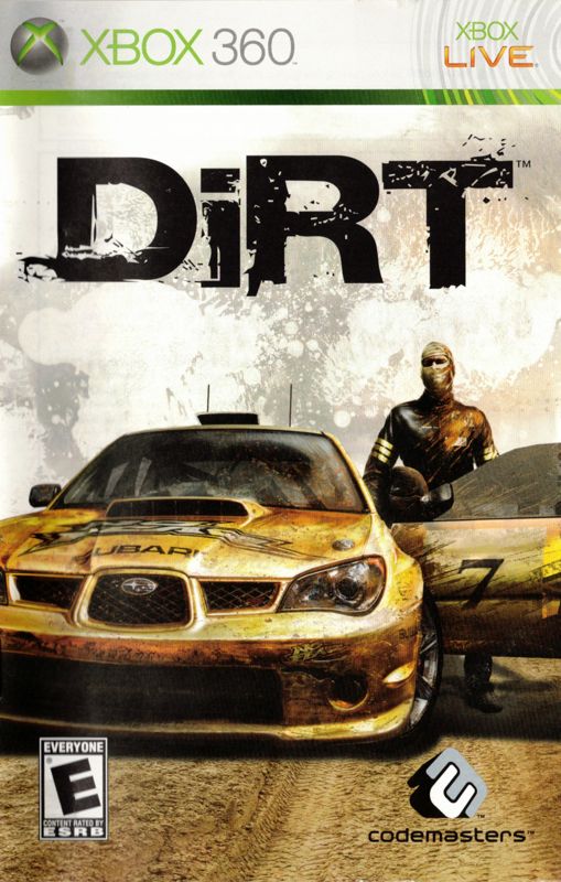 Manual for DiRT (Xbox 360): Front
