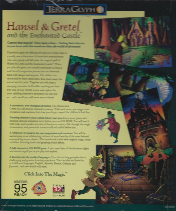 Back Cover for Hansel & Gretel and the Enchanted Castle (DOS)