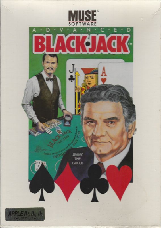 Front Cover for Advanced Blackjack (Apple II)