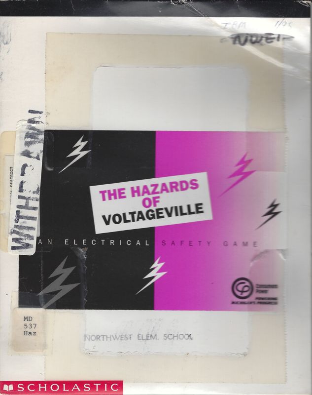 Front Cover for The Hazards of Voltageville (DOS) (Ex-school library copy)