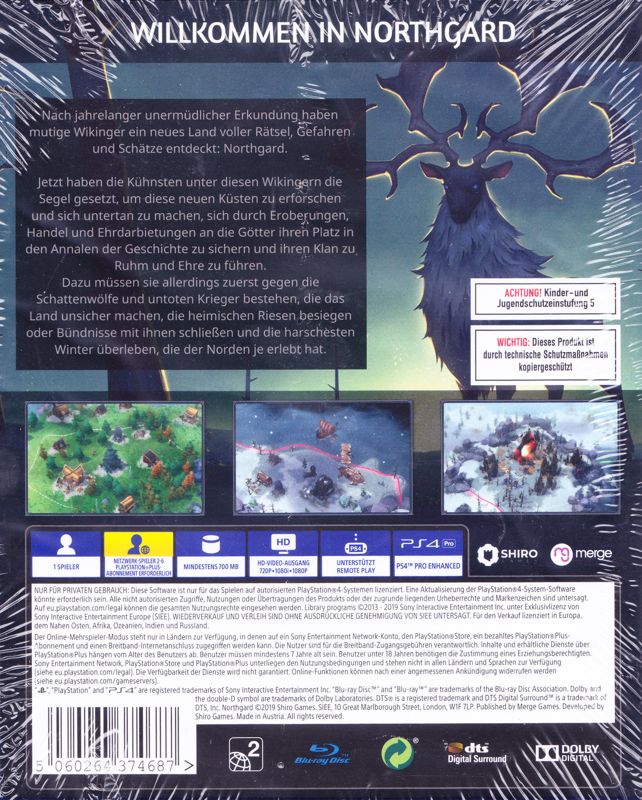 Back Cover for Northgard (PlayStation 4)