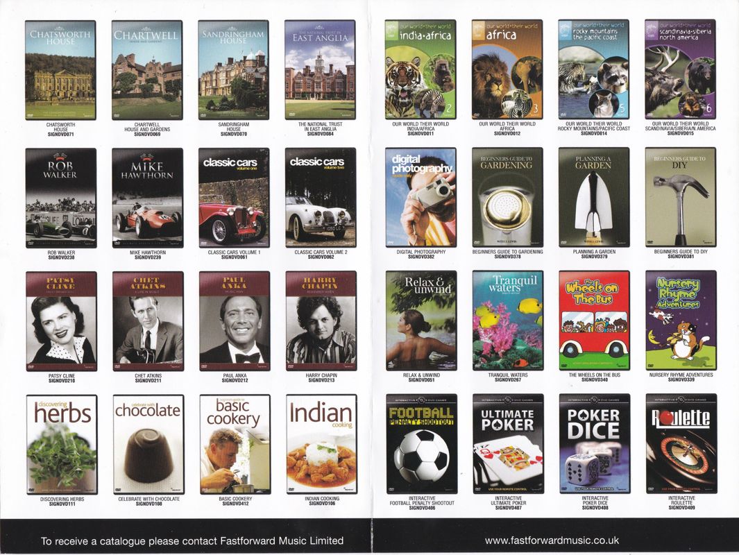 Other for Pub Quiz: Volume 1 (DVD Player): Two panel foldout of Signature's products: Side 2