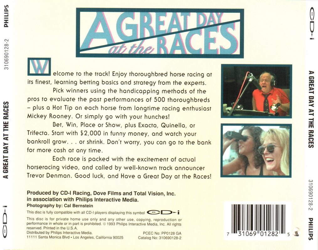 Other for A Great Day at the Races (CD-i) (Jewel case in hard paper sleeve): Jewel - Back Cover