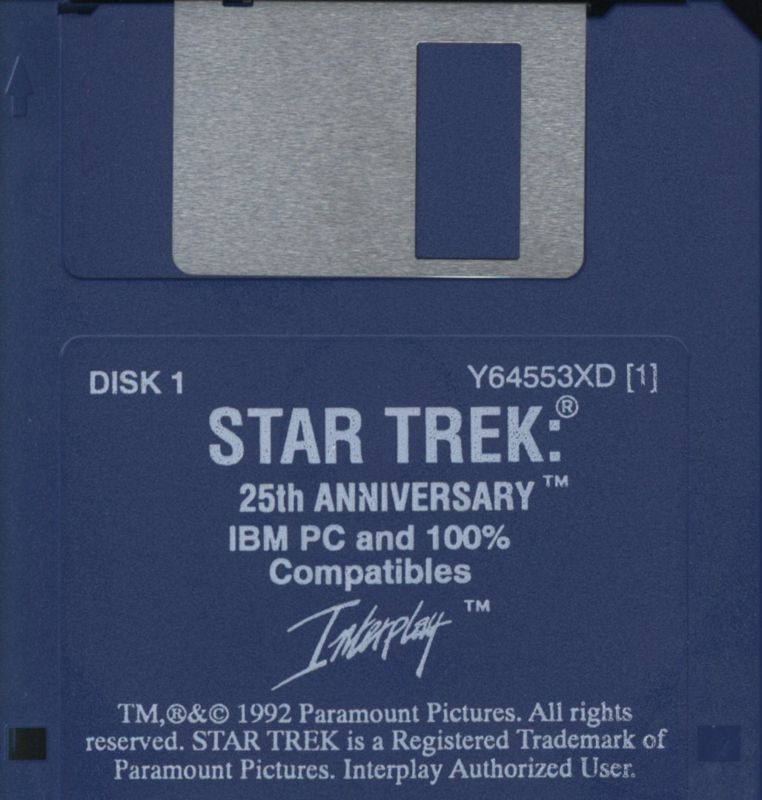 Media for Star Trek: 25th Anniversary (DOS) (Version 1.0): Disk 1