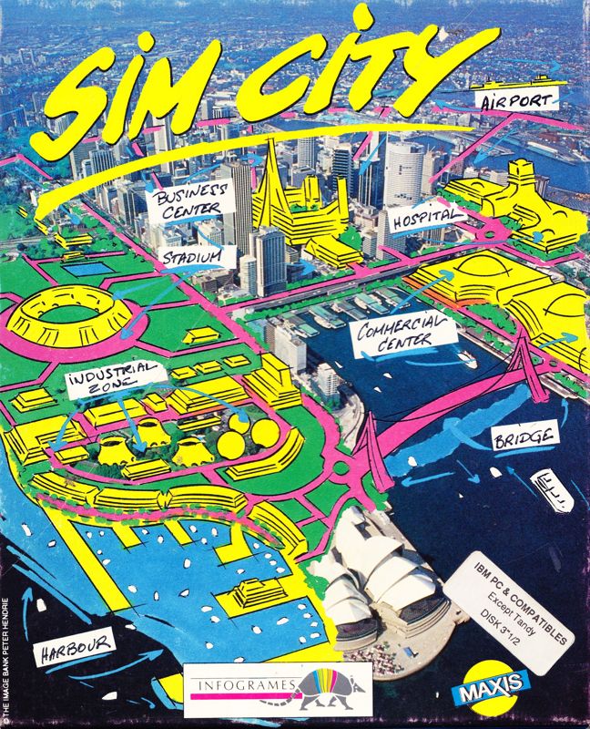 Front Cover for SimCity (DOS) (3.5" floppy release)