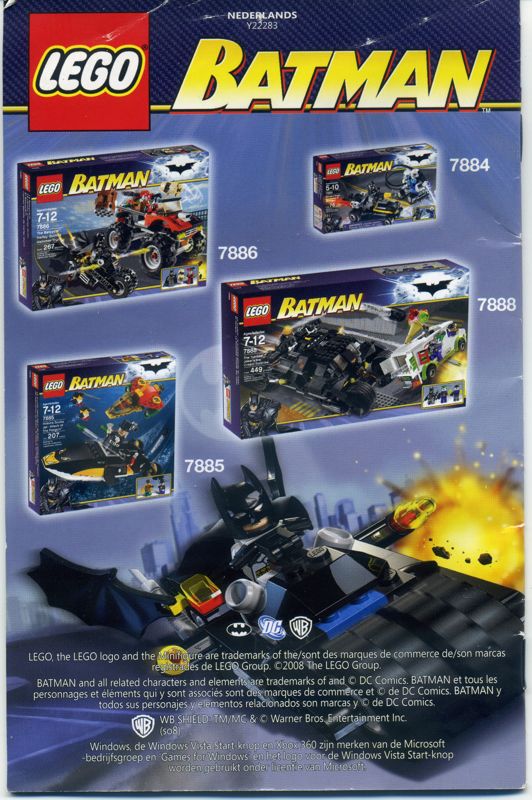 Manual for LEGO Batman: The Videogame (Windows): Back