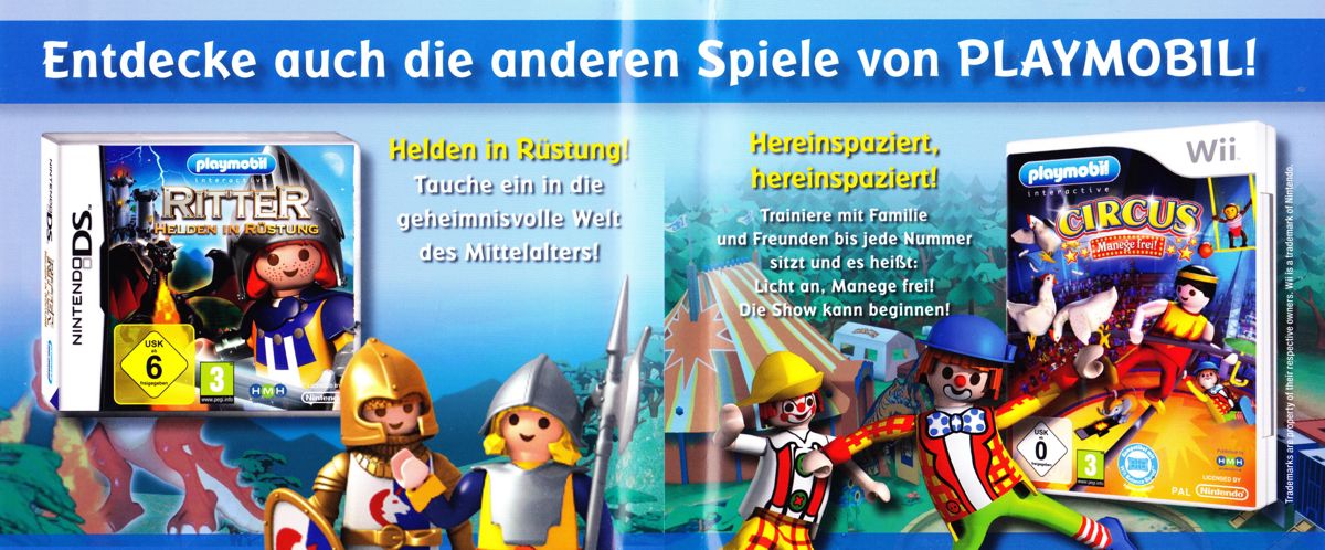 Inside Cover for Playmobil Top Agents (Nintendo DS): Full Inside Cover with coherent Art