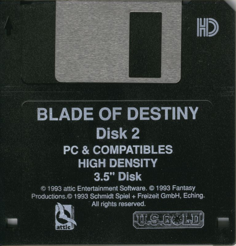 Media for Realms of Arkania: Blade of Destiny (DOS): Disk 2