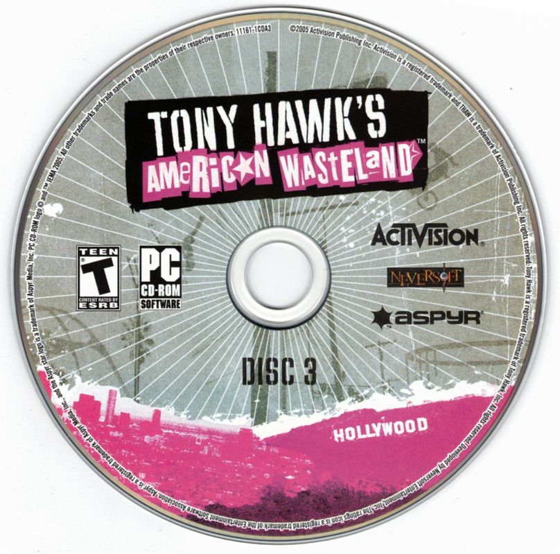 Media for Tony Hawk's American Wasteland (Windows): Disc 3