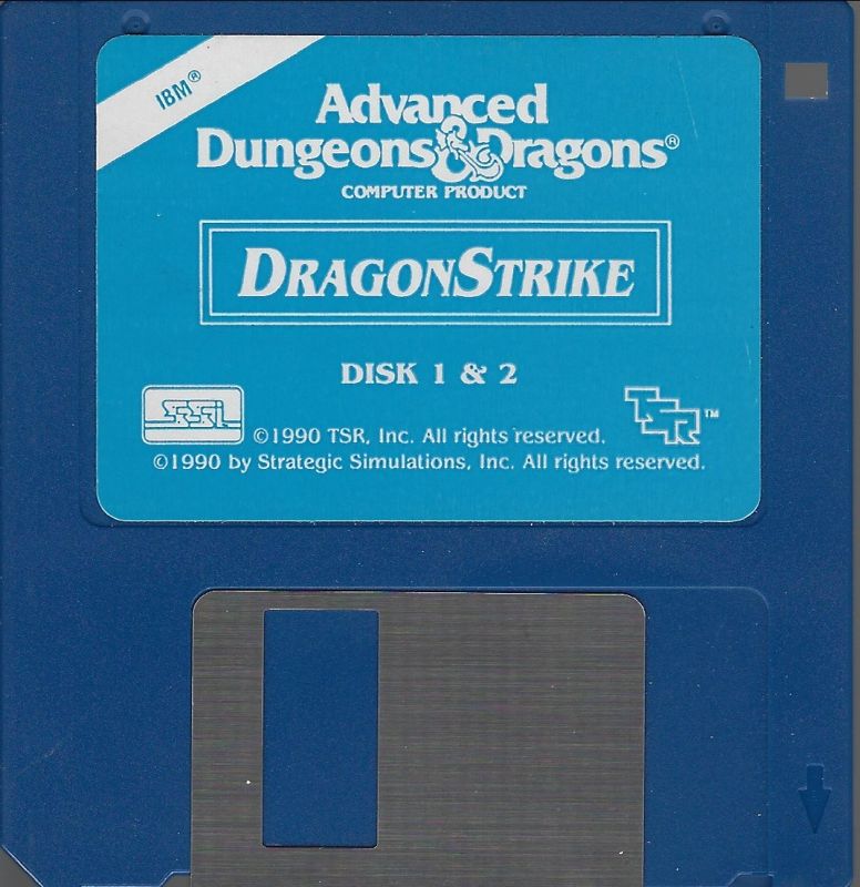 Media for DragonStrike (DOS) (3.5 inch disk release): Disk 1/2