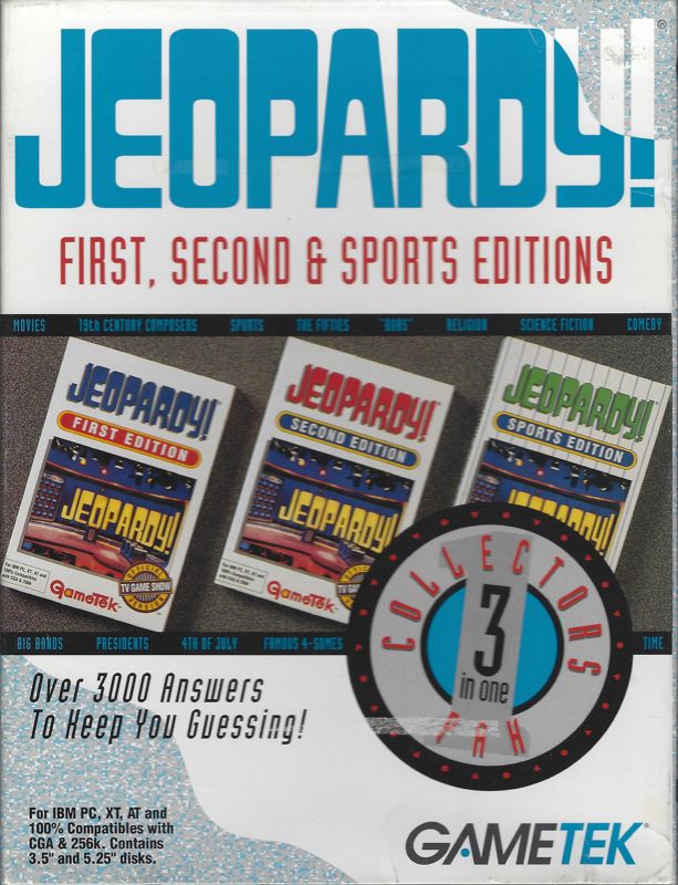 Front Cover for Jeopardy!: First, Second & Sports Editions (DOS)