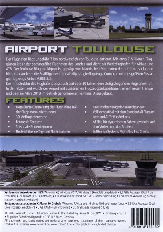 Back Cover for Airport Toulouse (Linux and Macintosh and Windows)