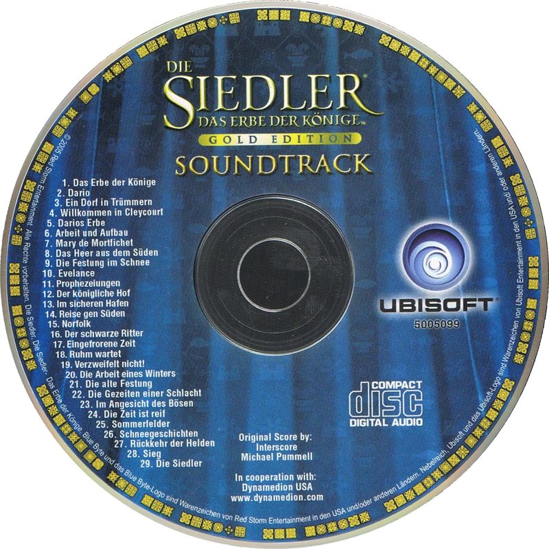 Soundtrack for Die Siedler: Das Erbe der Könige - Gold Edition (Windows) (Ubisoft eXclusive release)
