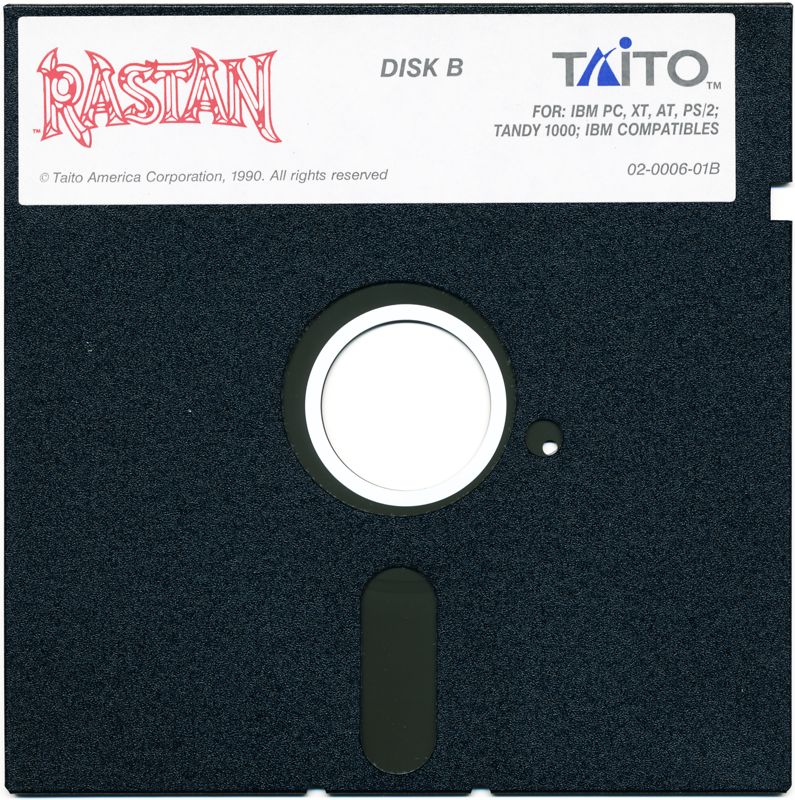 Media for Rastan (DOS) (Dual Media release): 5.25" Disk B