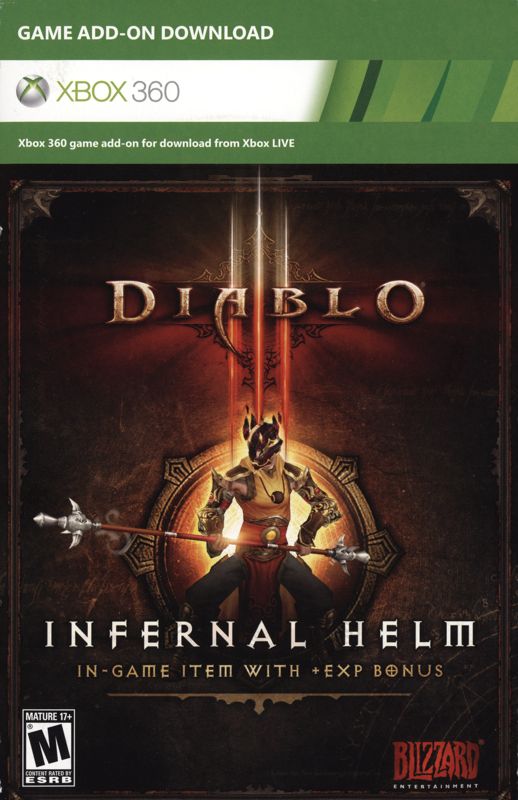 Other for Diablo III (Xbox 360) (Infernal Helm DLC Bundle): DLC Code Card - Front