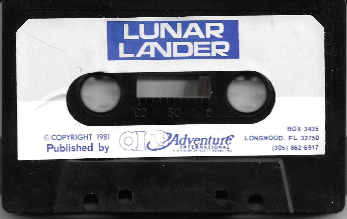 Media for Lunar Lander (Atari 8-bit) (Cardboard and styrofoam folder)