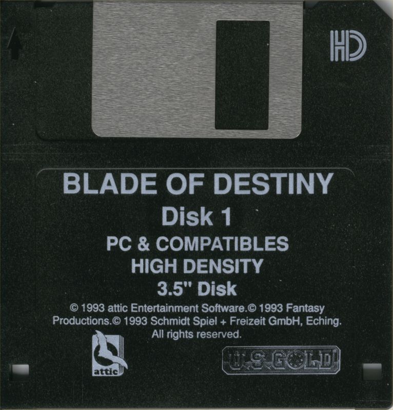 Media for Realms of Arkania: Blade of Destiny (DOS): Disk 1