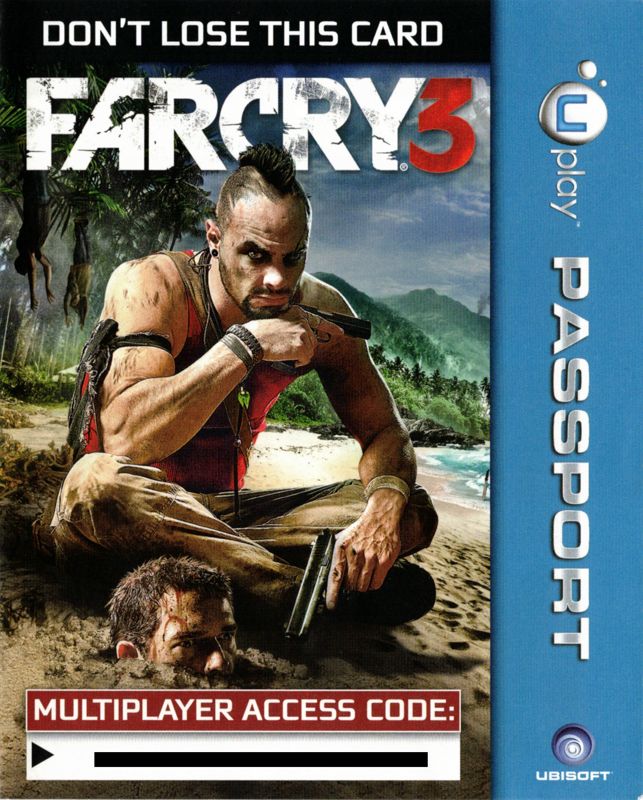 Advertisement for Far Cry 3 (Xbox 360): Multiplayer Access Code - Front