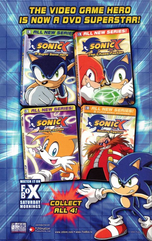 Manual for Sonic Mega Collection Plus (Xbox): Back